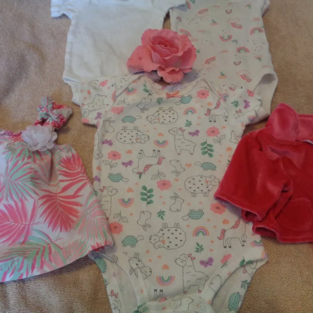 BABY GIRL, DOLL 5 ITEMS BUNDLE LOT